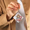 5Pcs DIY Diamond Painting Owl Keychain