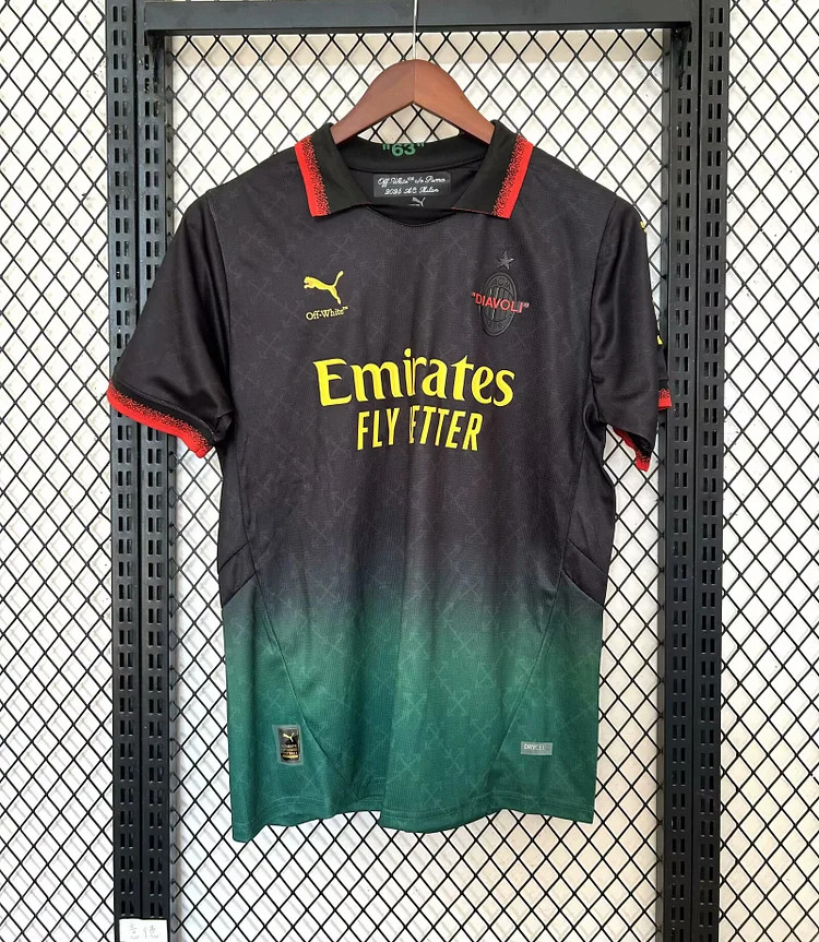 2025-26 AC Milan Three Away Black and Green - Jersey - Fan Edition
