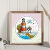 Spring By The Sea - 14CT Stamped Cross Stitch 16*16cm/6.3*6.3in