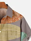 Men's Casual Oval Print Short Sleeve Shirt