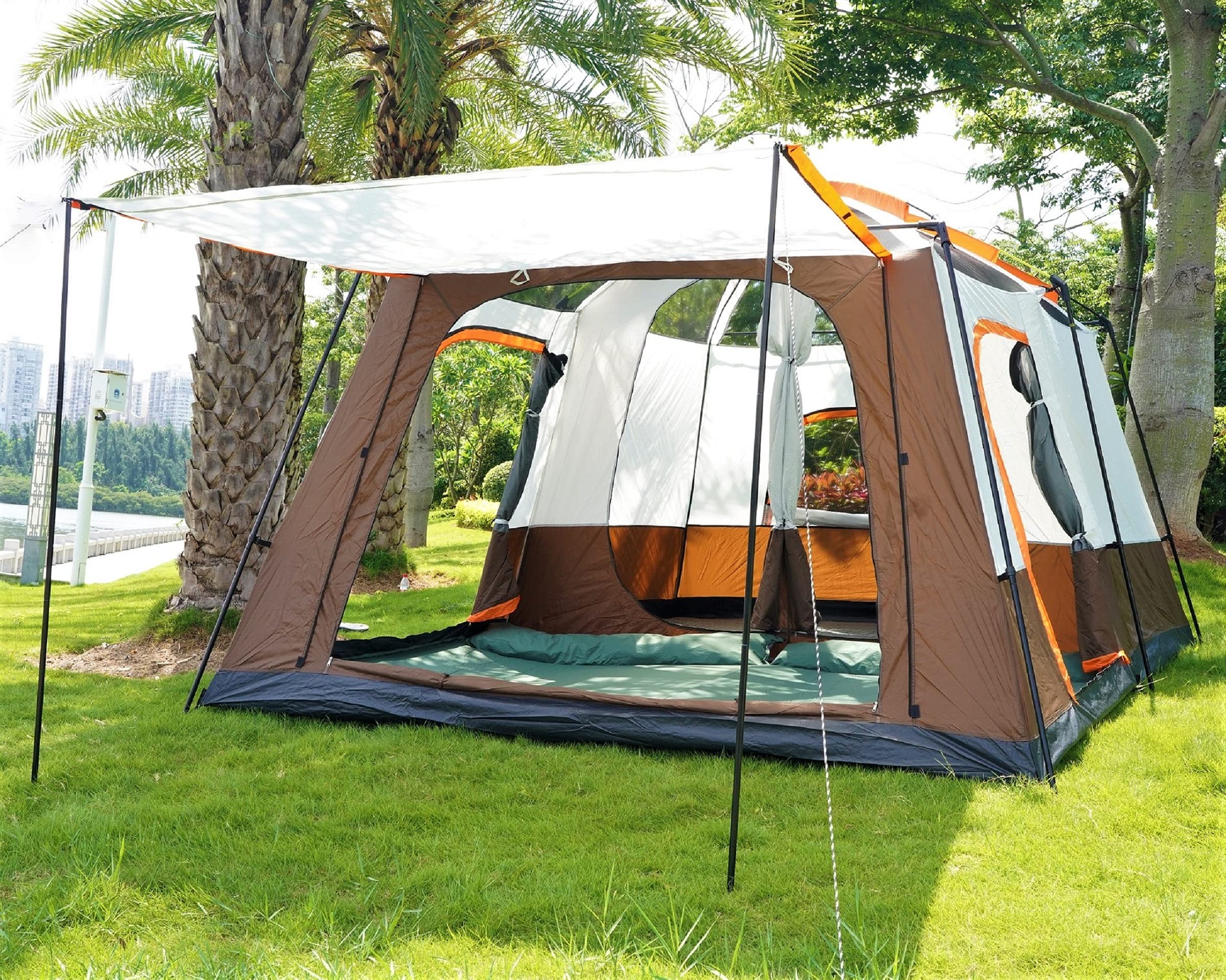 Extra Large Tent 12 Person,Family Cabin Tents,2 Rooms - Shubuno