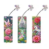 3Pcs DIY Flowers Castle Special Shape Diamond Painting Bookmark