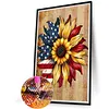 Diamond Painting -DIY Round Drill National Flag Sunflower(40x60cm)