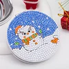 DIY Double Sided Special Shape Diamond Painting Compact Mirror Kit(Snowman )