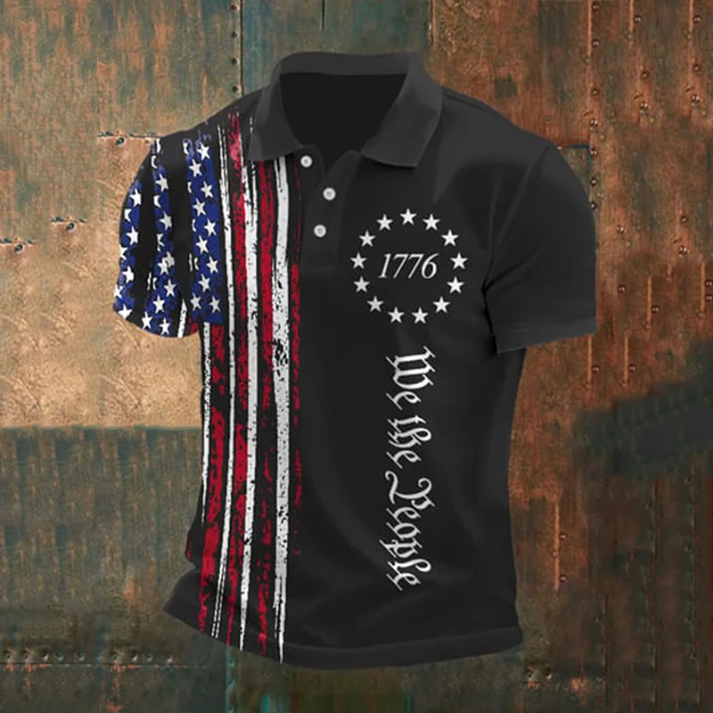 Men's 1776 We The People Print Polo Shirt