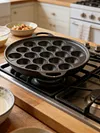 19 Holes Takoyaki Grill Pan Octopus Ball Maker Non-Stick Takoyaki Pan Pre-Seasoned Cast Iron Octopus Ball Grill for Baking Cooking Kitchen Gadgets