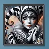 Clown Girl-Full Round Diamond Painting 30*30CM