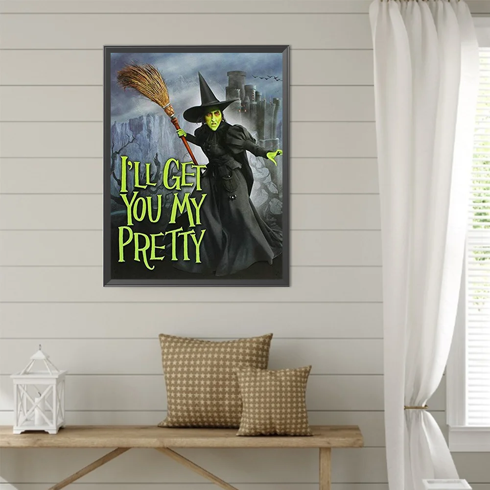 Diamond Painting - Full Round Drill - Halloween Witch(Canvas|40*50cm)