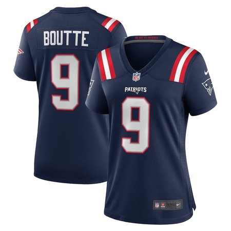 Women's New England Patriots #9 Kayshon Boutte  Navy Game Jersey