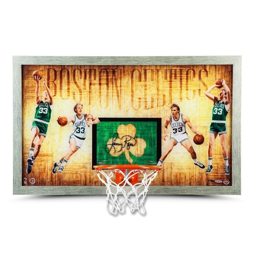 Larry Bird Signed Autographed Framed Backboard Larry Legend