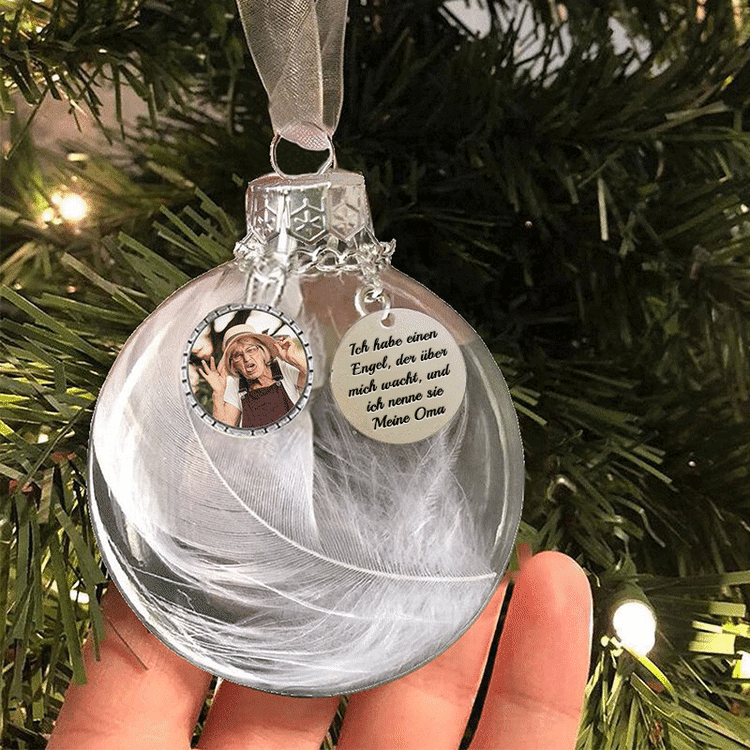Weihnachtsornament-Personalisierte Foto Ornament-Ich habe einen Engel Anhänger Weihnachtsgeschenk