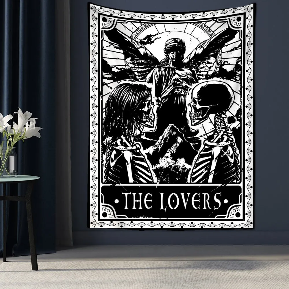 Tarot Card Tapestry Wall Hanging Astrology Divination Bedspread Beach Mat
