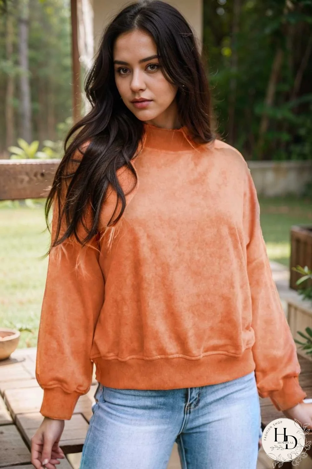 oversized crewneck pullover workout long sleeve hoodie