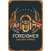 Foreigner - Panneaux en &eacute;tain m&eacute;tallique(20*30cm/30*40cm) - Musique