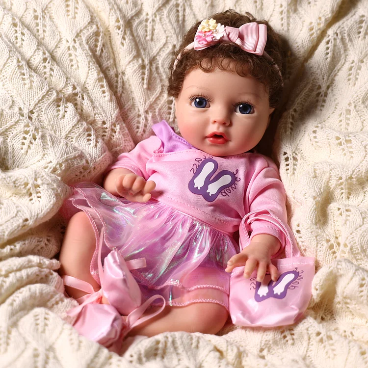 Babeside Terry 12" Realistic Silicone Smiling Baby Little Infant Girl Building Lovely Memories