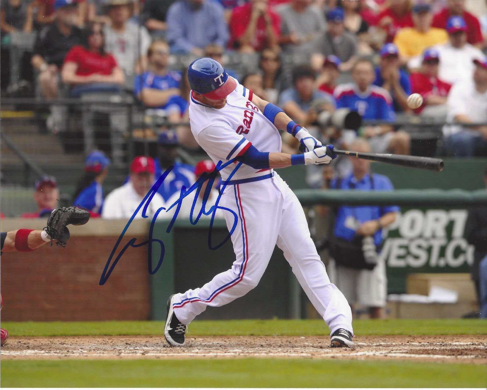 Craig Gentry autographed 8x10 Texas Rangers#S659