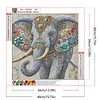 Diamond Painting -DIY Round Drill Mosaic Elephant(40x40cm)
