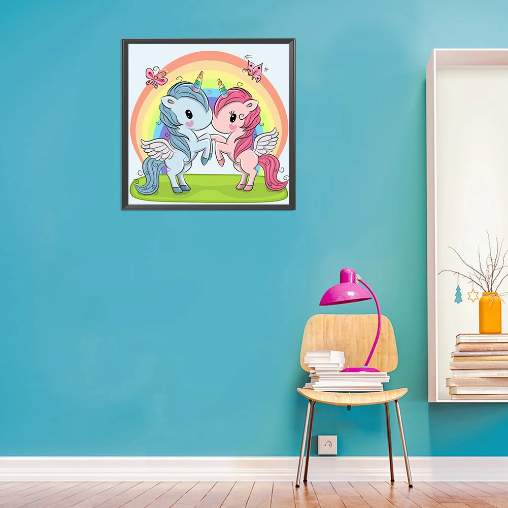 Full Round Diamond Painting 30*30cm - Unicorn
