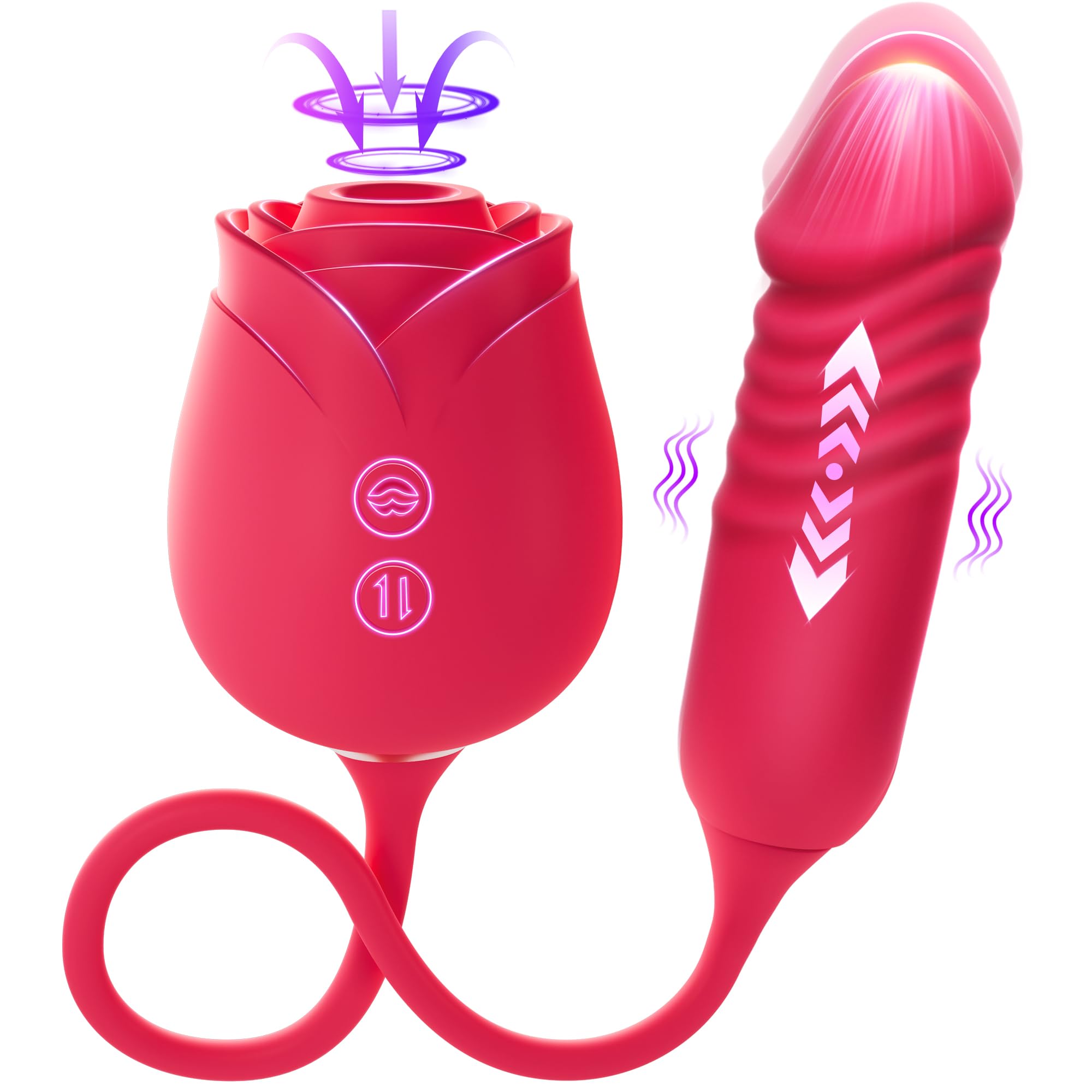 2025 Upgraded Rose Clit Sucking Toy Dildo G-spot Vibrator - Rose Toy