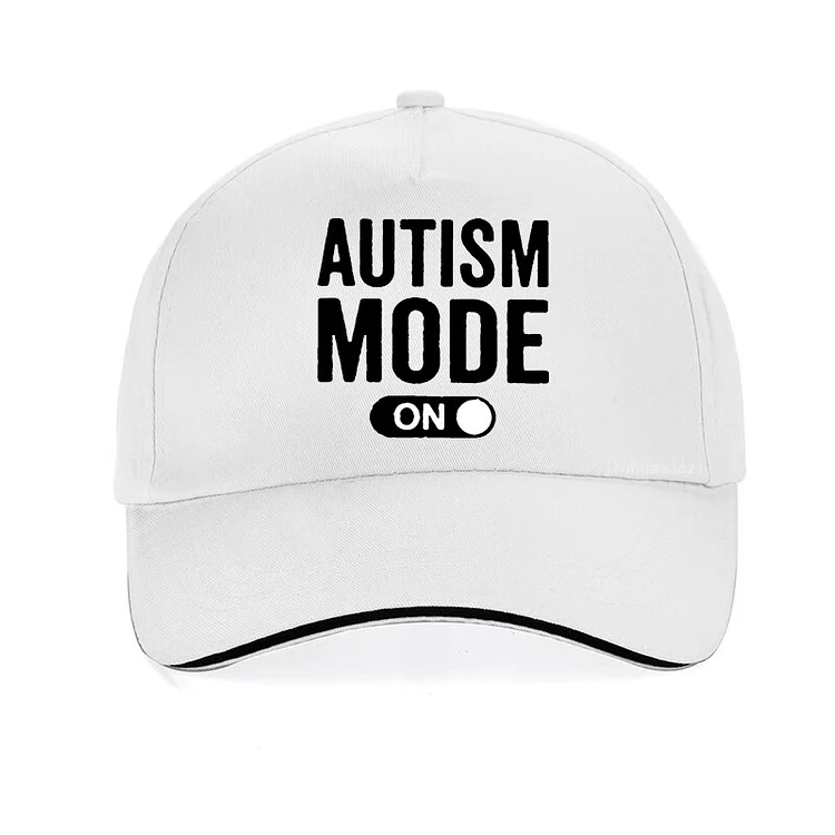 FunnyAutism Mode On hat men Women Graphic Cotton baseball cap Harajuku pop y2k Summer trucker Snapback hats bone