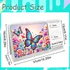 2027-2028 Two-Year Diamond Painting Calendar Kit, 13 Exquisite Multicolor Butterfly And Floral Illustrations, Large Size Desk Calendar, Mosaic Art Coil-Bound Desktop Planner