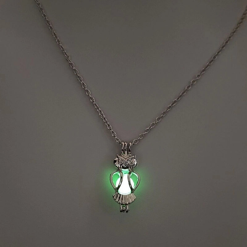 Luminous Hollow Diy Cage Christmas Tree Women’s Necklace