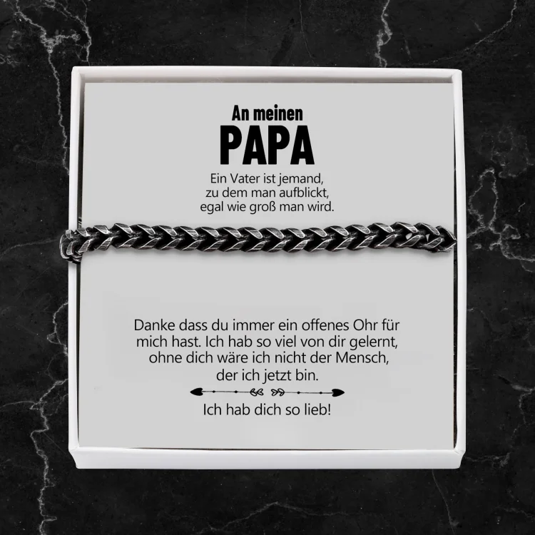 Herren Armband- An Meinen Papa Ich hab dich so lieb-Geschenk mit Nachrichtenkarte