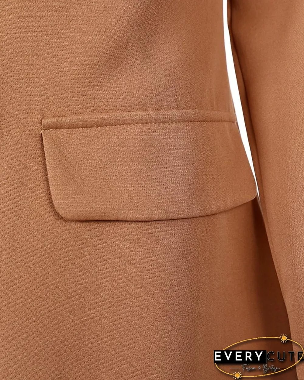 Long Sleeve Shawl Collar Flap Detail Blazer