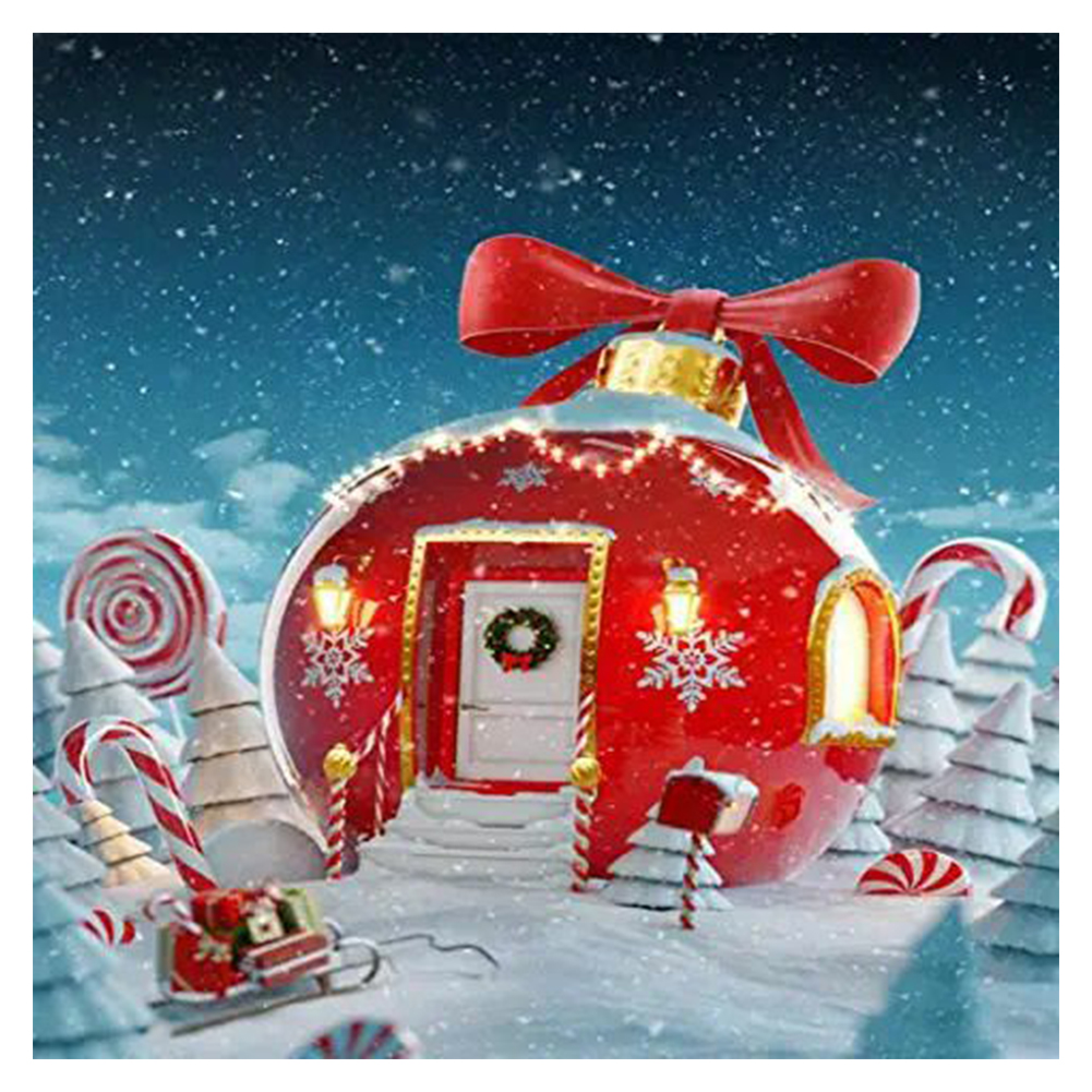 

Christmas House - Round Drill Diamond Painting - 30*30CM, 501 Original