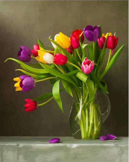 

Tulip Flowers – Paint By Numbers - 40*50CM, 501 Original