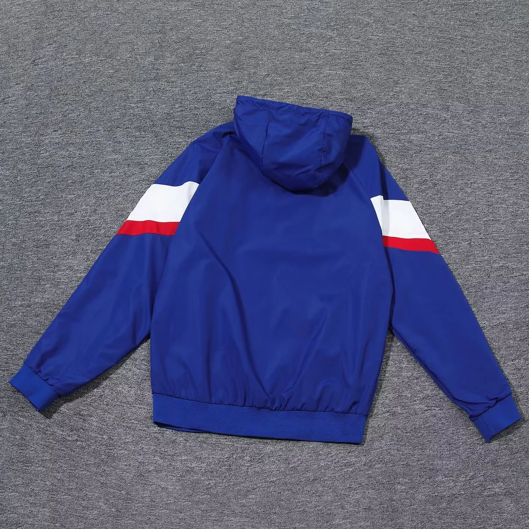 2024 France Windbreaker Blue Jersey 1:1 Thai Quality