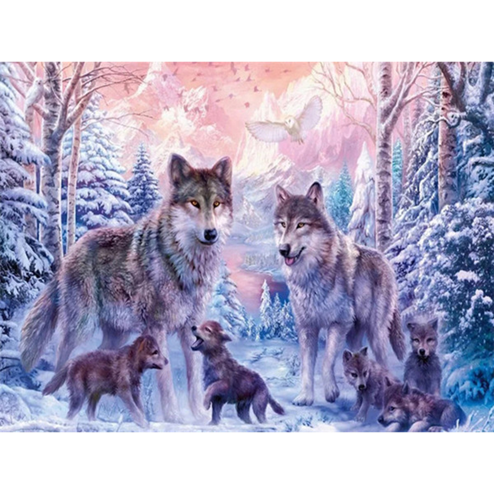 

50*40CM - Square Drill Diamond Painting - Wolf, 501 Original