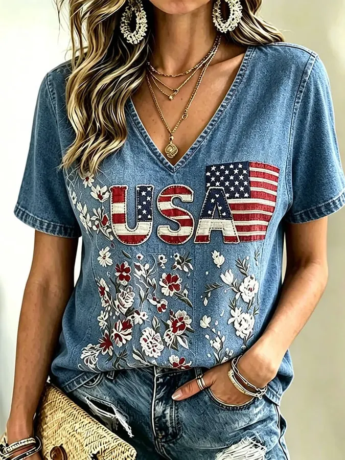 Women's 250th Anniversary Printed Short-Sleeve T-Shirt 