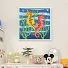 Little Seahorse-9CT Stamped Cross Stitch Bead Embroidery 20*20cm