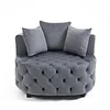 Cchcompanies Matthias Plush Velvet Barrel Chair with Solid Wood Legs - Available in 3 Colors