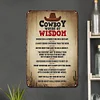 Cowboy Words Of Wisdom - Metal Tin Signs(8*12Inch/12*16Inch)
