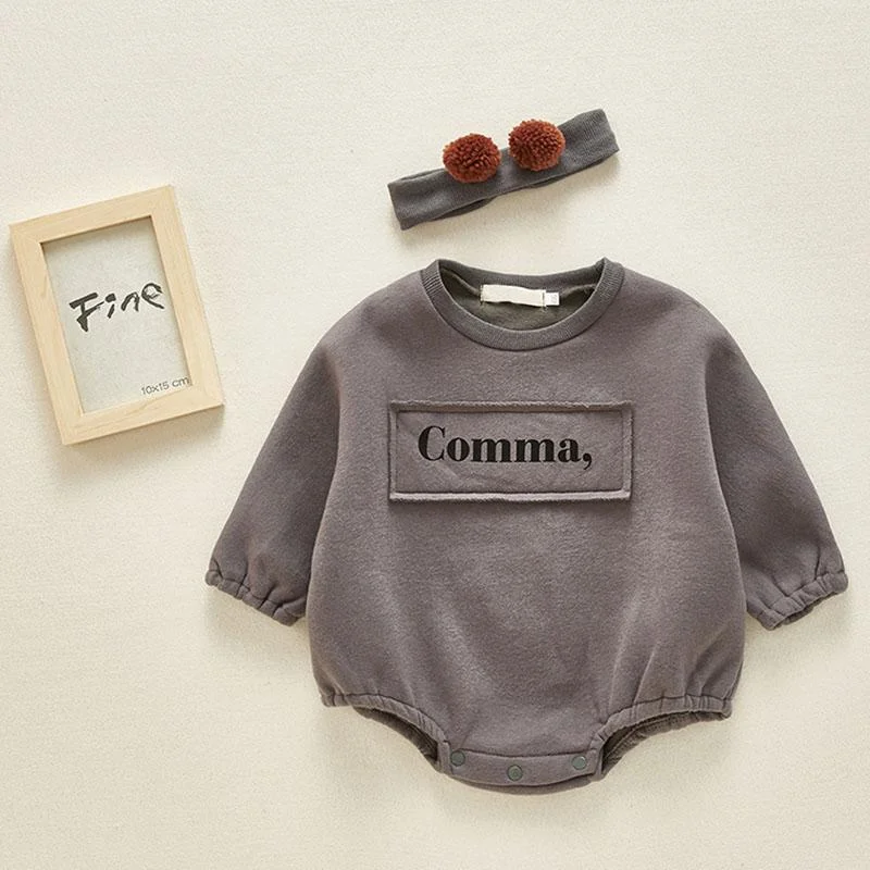 Winter Baby Girl Bodysuits 0-2Yrs Baby Plush Ears Baby Newborn Clothes Hooded Bodysuit Climbing Clothes Plush Thickened