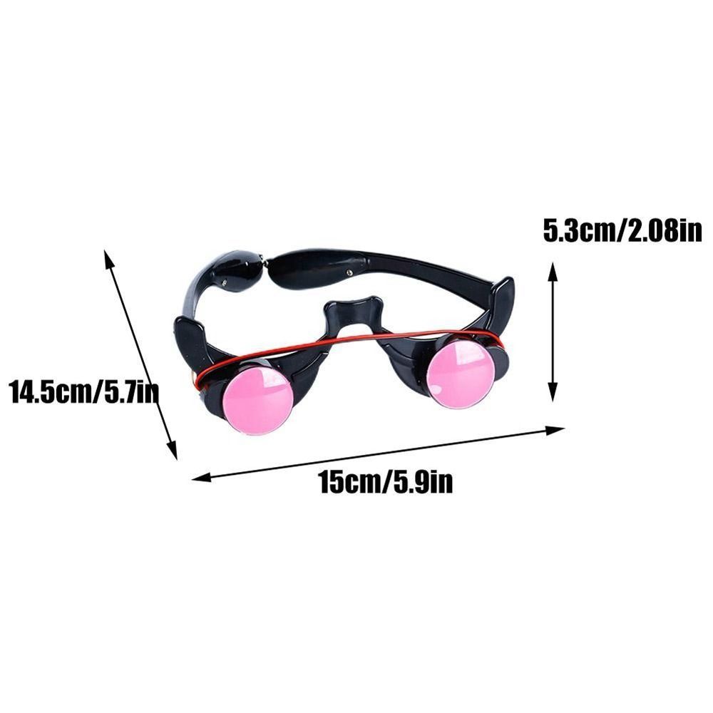 Tegooe Halloween Red Eye Glasses Prop - Scary Horror Cosplay Costume Accessory Glow in the Dark ABS BlackRed