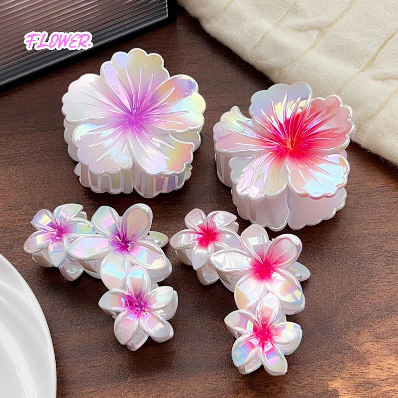 Vacation Sweet Korean Style Women’s Flower Acetic Acid Sheets Hair Claws