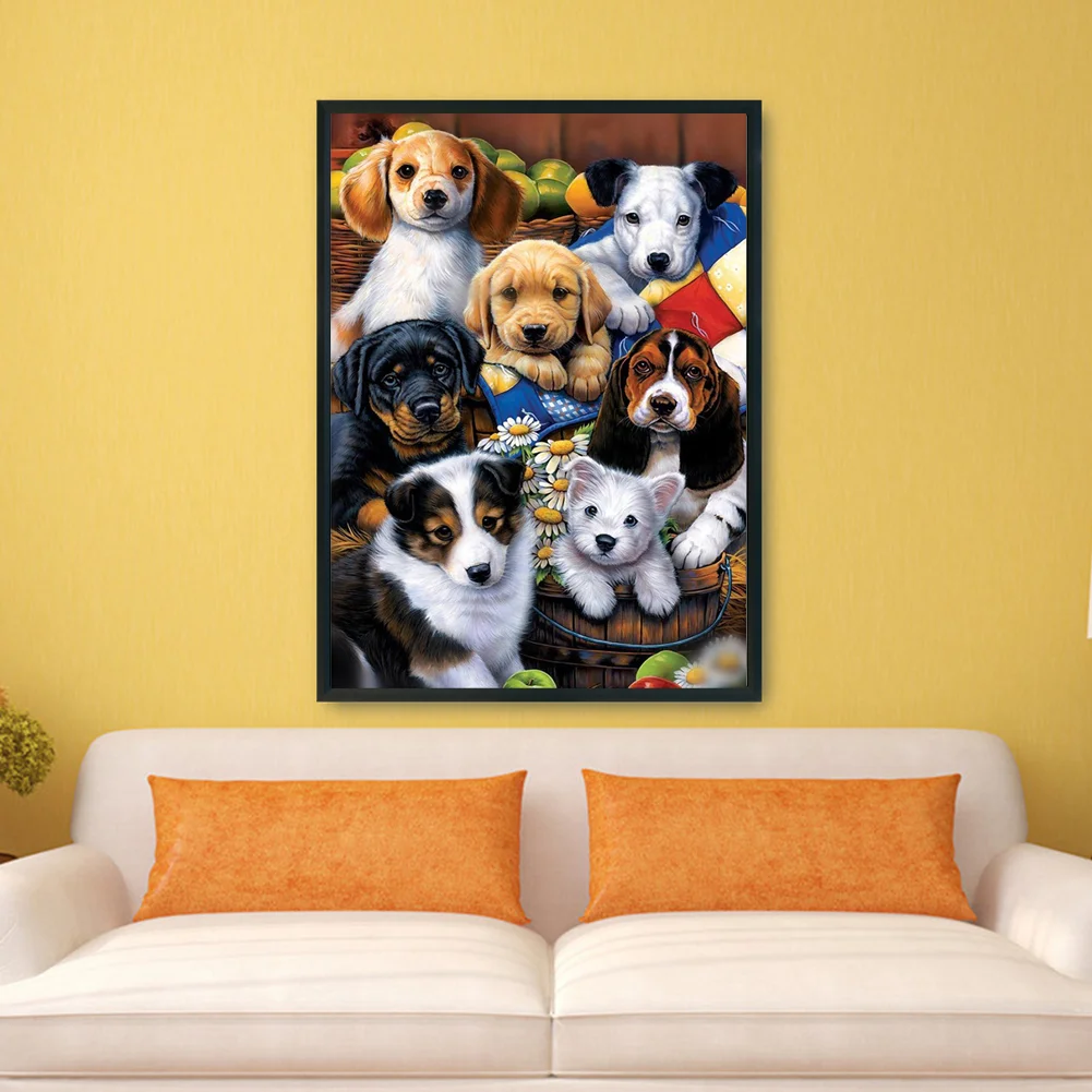 11CT DIY Stamped Cross Stitch Sets - Dog(Canvas|46x36CM)
