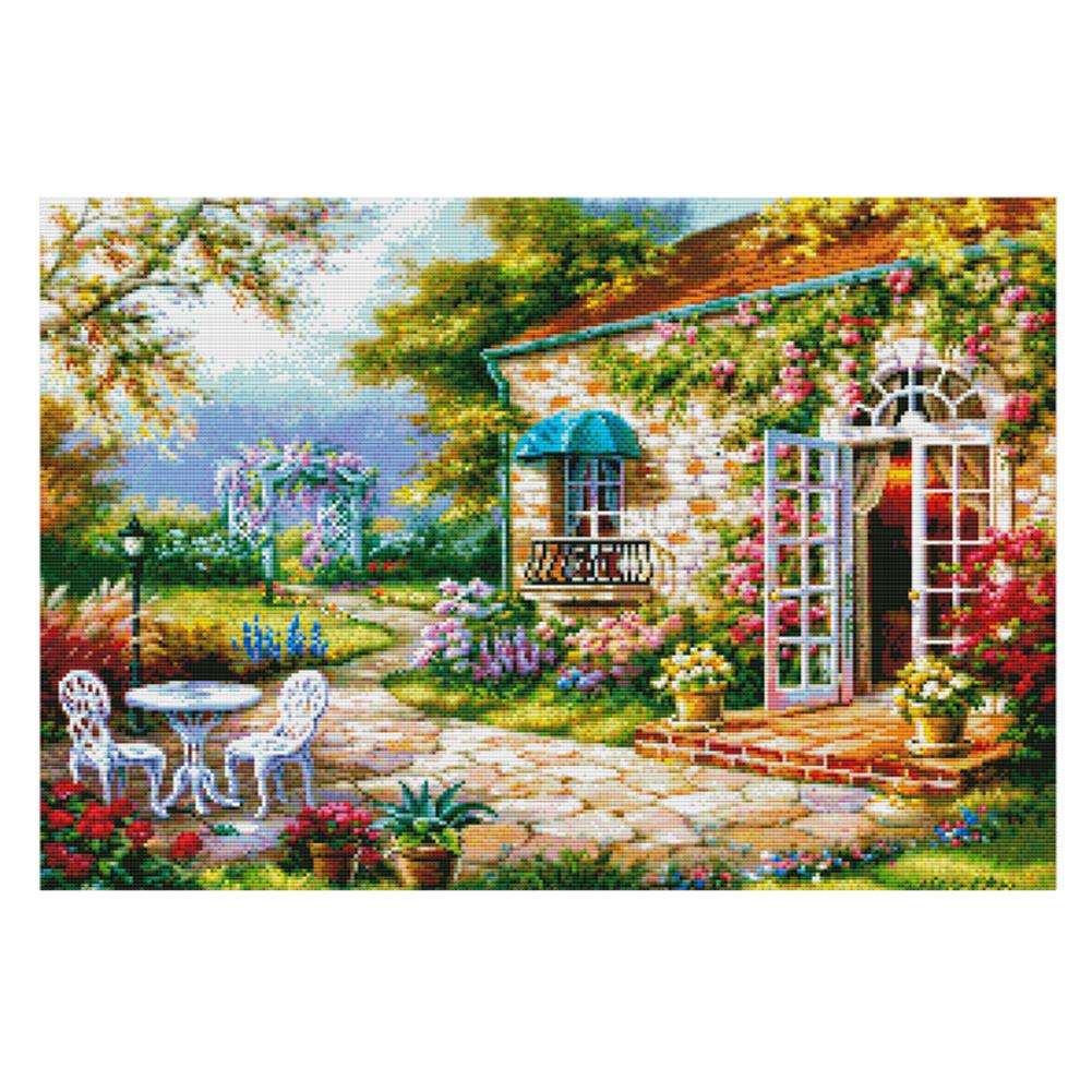 

Flower Garden - 11CT Stamped Cross Stitch - 72*52cm, 501 Original