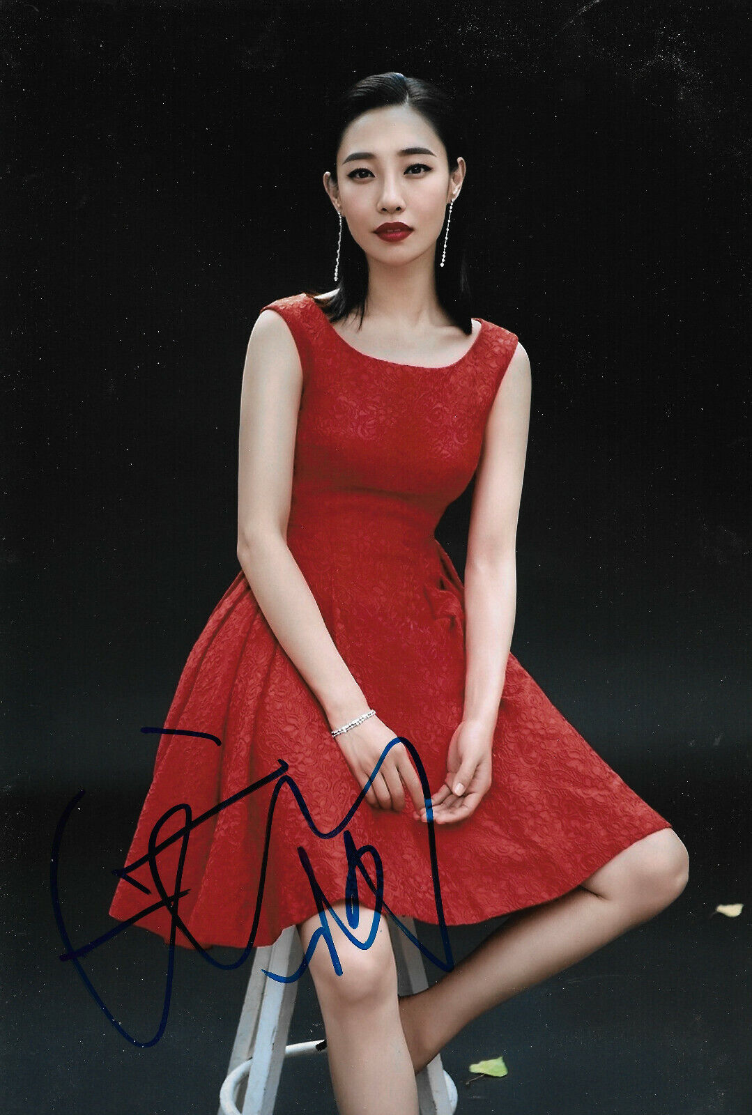 Bai Baihe signed 8x12 inch Photo Poster painting autograph