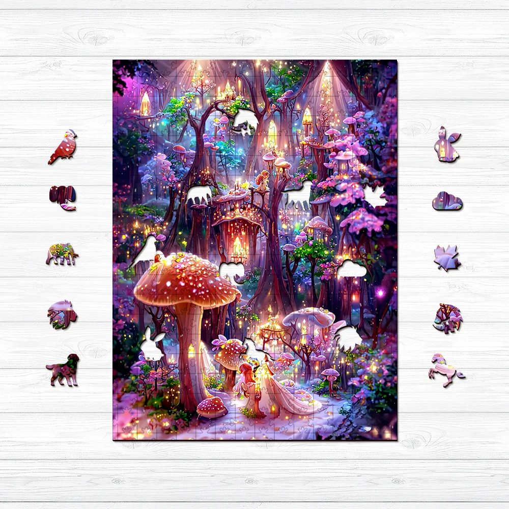 Jeffpuzzle™-Jeffpuzzle™Fairy village Wooden Jigsaw Puzzle