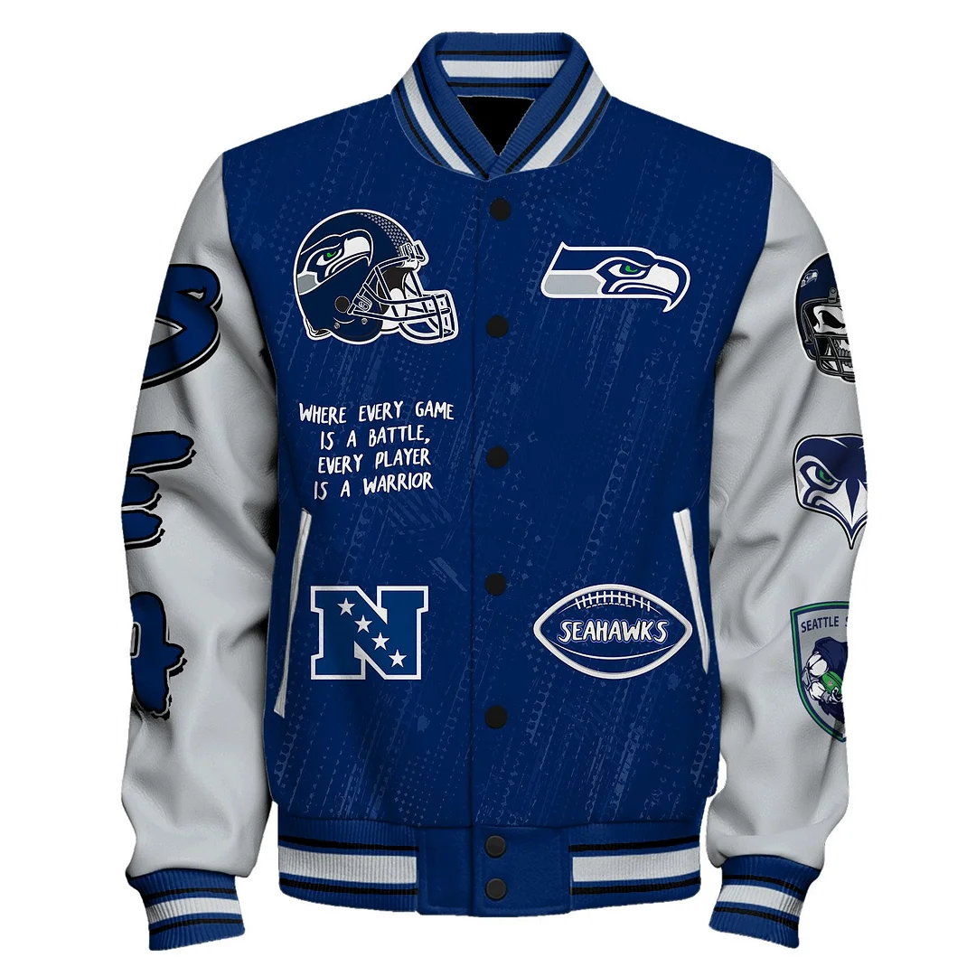 Seattle Seahawks National Football League Conquer Every Field Unisex Varsity Jacket