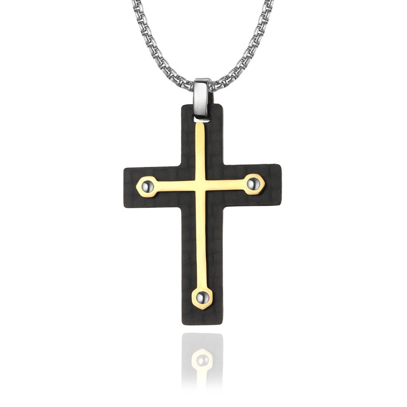 IG Style Cross 304 Stainless Steel Plating Men's Pendant Necklace Men Pendant Necklaces