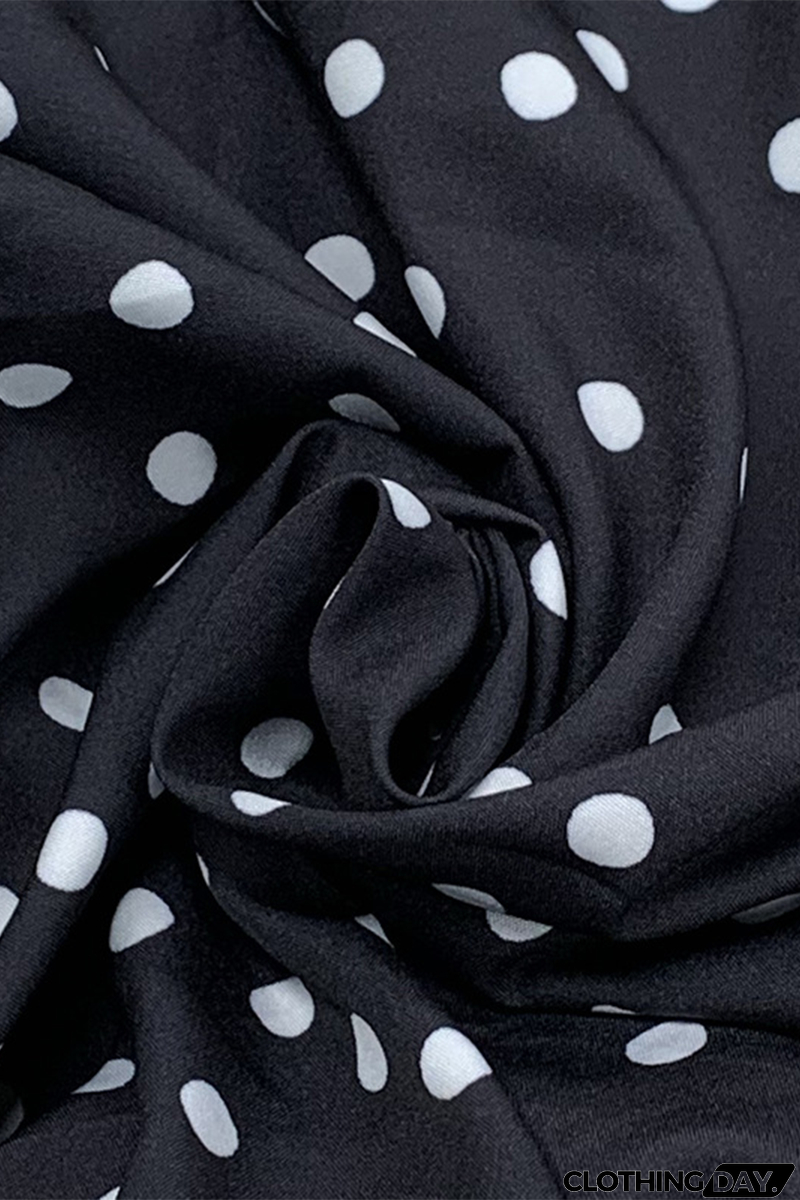 Street Daily Polka Dot Ruffle Zipper Halter Sleeveless Dresses