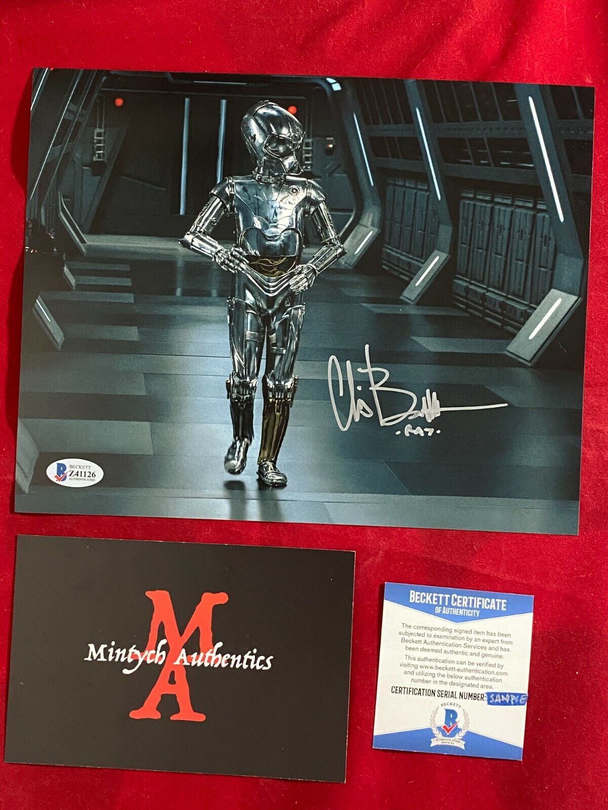 CHRIS BARTLETT AUTOGRAPHED SIGNED 8x10 Photo Poster painting! MANDALORIAN! BECKETT COA!