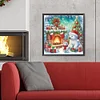 Diamond Painting-DIY Crystal Rhinestone Xmas Bear Fireplace(40x40cm)