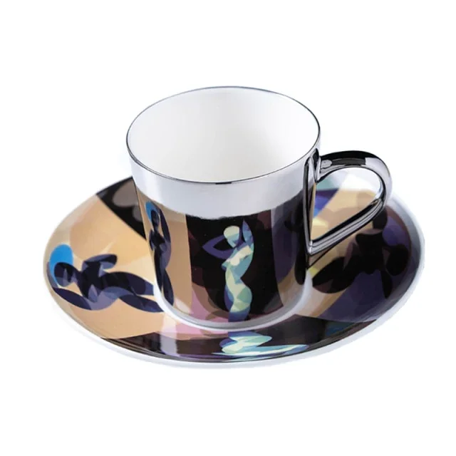 Mirror Reflection Glass Coffee Cup