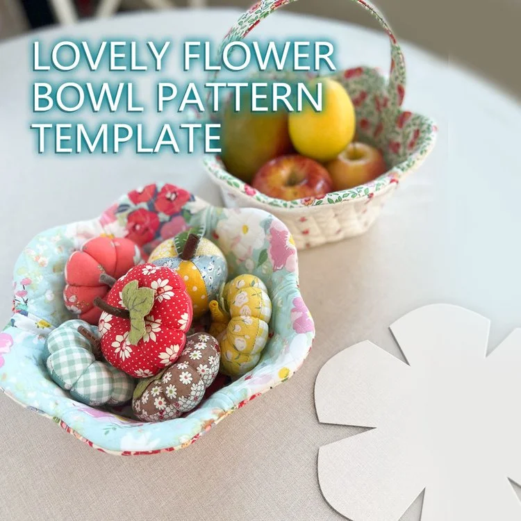 Lovely Flower Bowl Pattern Template With Instructions